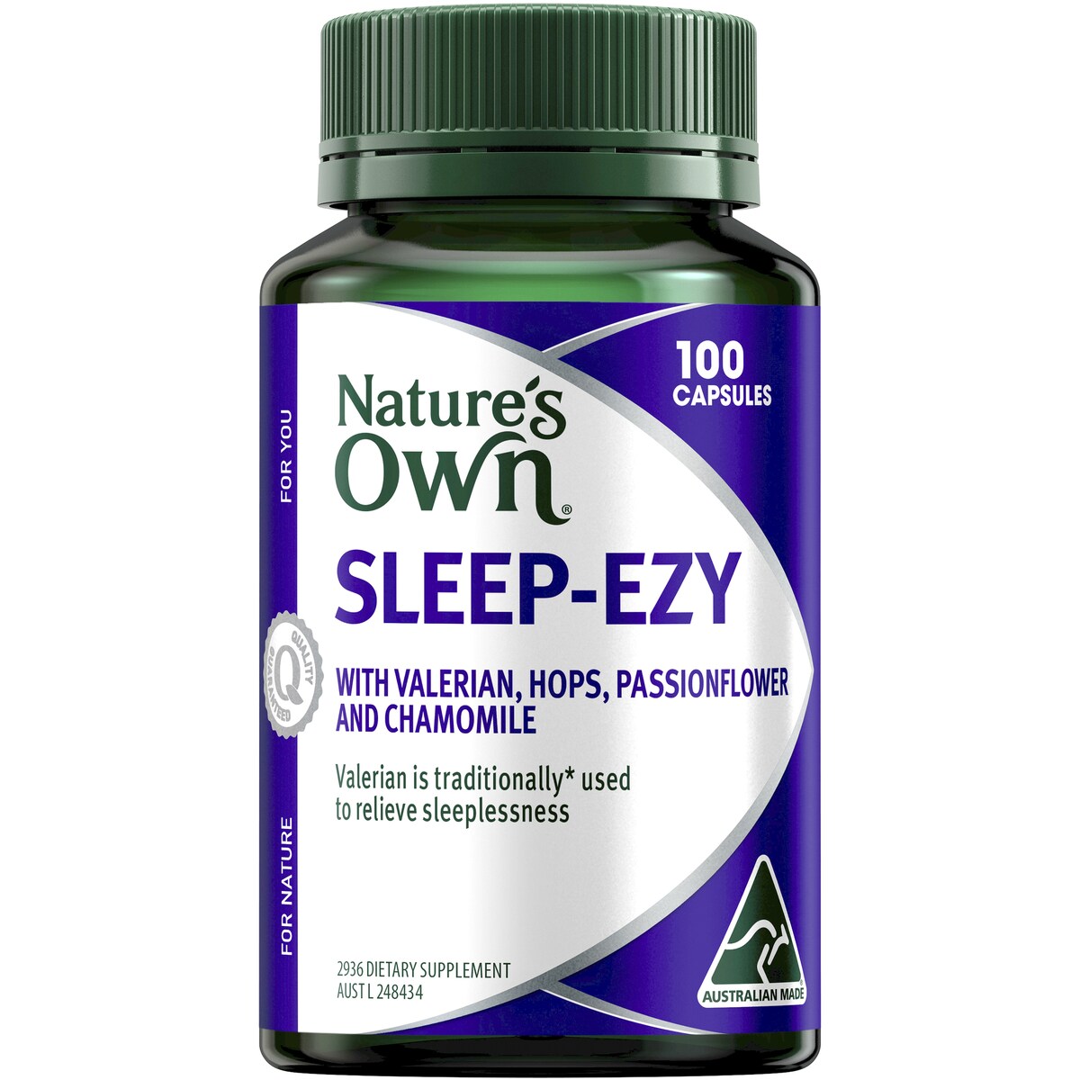 Natures Own Sleep Ezy Capsules With Hops, Valerian + Chamomile 100 Pack
