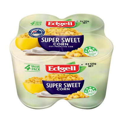 Edgell Super Sweet Corn Kernels 4 Pack - 500g