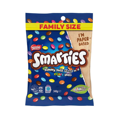 Smarties Milk Choc Family Share Bag - 340g