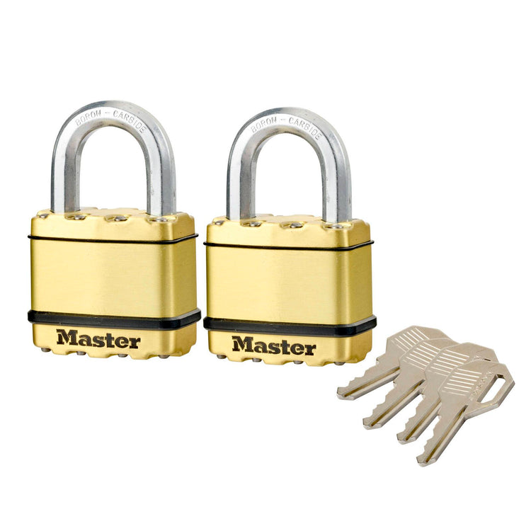 Master Lock 50mm Excell Padlock 2 Pack