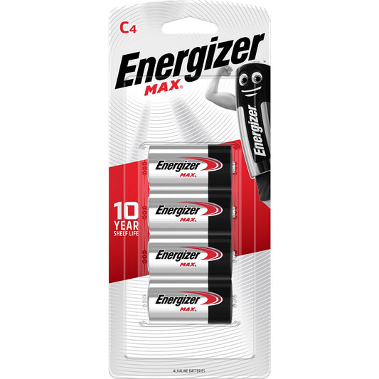 Energizer Max C Alkaline Batteries 4 Pack