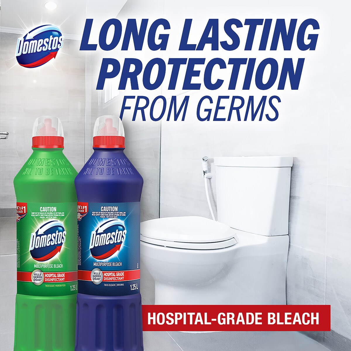 Domestos Disinfectant Bleach Mountain Fresh 1.25L