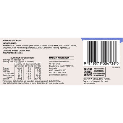 Olinas Bakehouse Wafer Crackers Natural 100g
