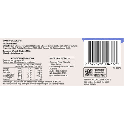 Olinas Bakehouse Wafer Crackers Original 100g