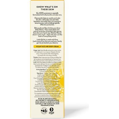 Little Urchin Spf 50 Kids Natural Clear Zinc Sunscreen 100g