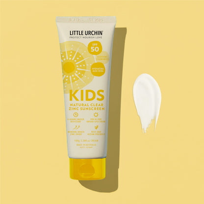 Little Urchin Spf 50 Kids Natural Clear Zinc Sunscreen 100g