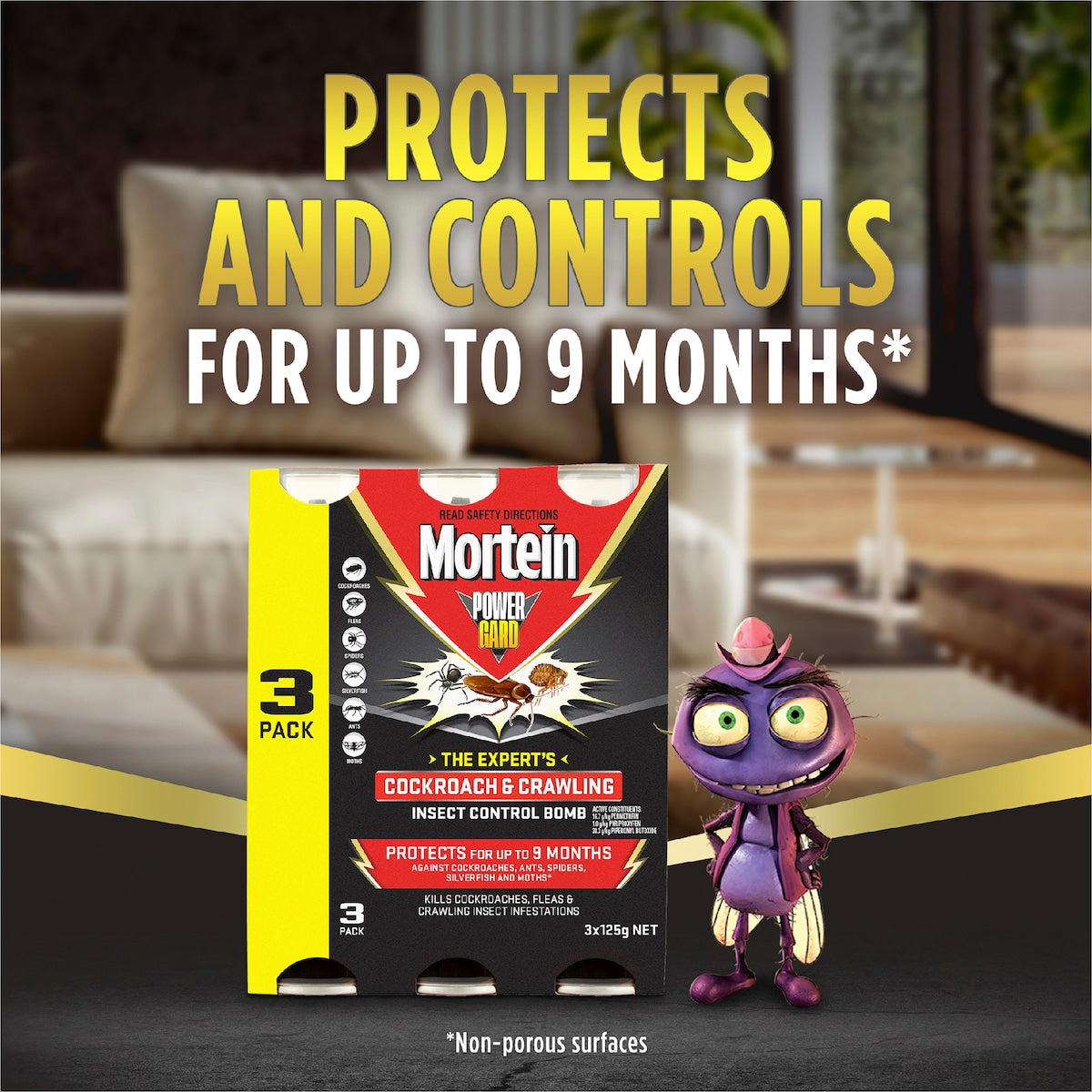 Mortein Powergard Insect Control Bombs 3 Pack