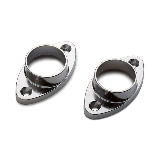 Sandleford Chrome Rod Fittings Oval Flange - 25mm - 2 Pack