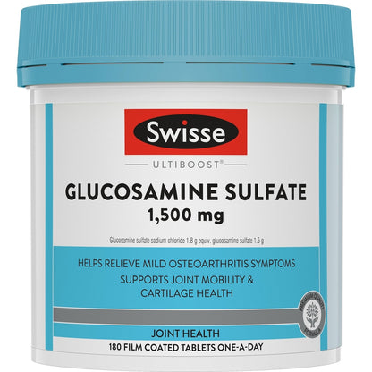 Swisse Ultiboost Glucosamine Sulfate Tablets For Joint Health 180 Pack
