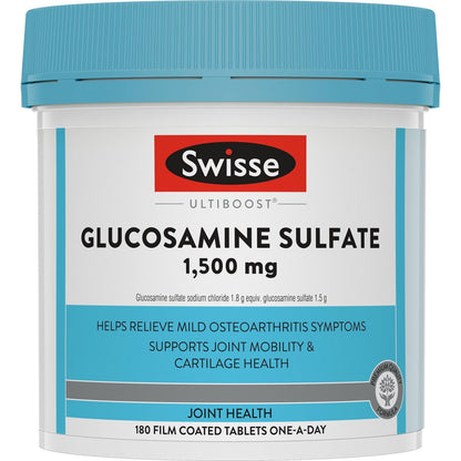 Swisse Ultiboost Glucosamine Sulfate Tablets For Joint Health 180 Pack