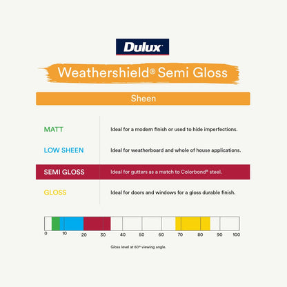 Dulux Weathershield Exterior Paint - 2L - Vivid White Semi Gloss