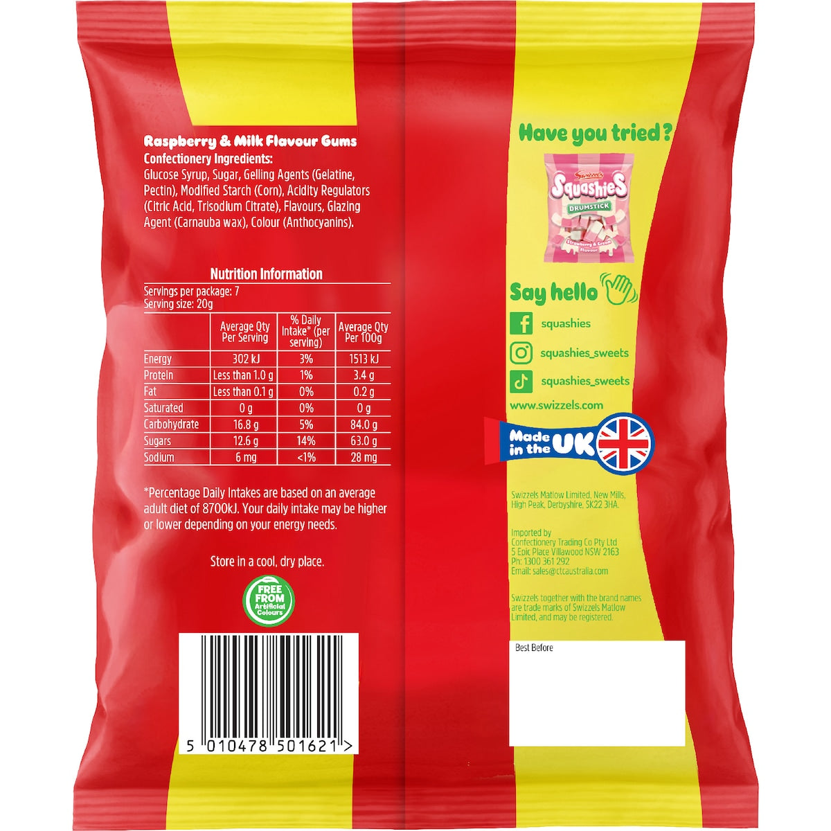 Swizzels Squashies Drumstick Original 140g