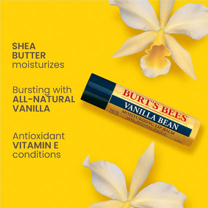 Burts Bees Moisturising Lip Balm Vanilla Bean 4.25g