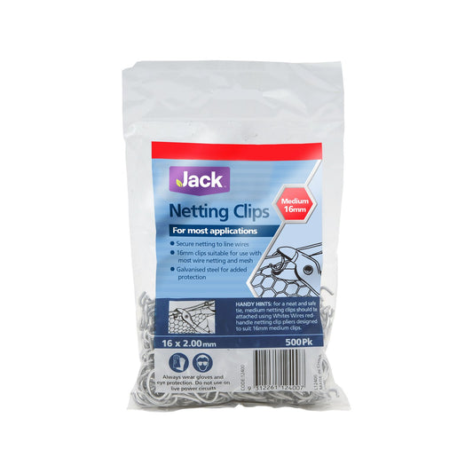 Jack Netting Clips - 16mm - 500 Pack