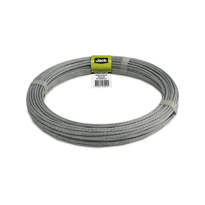 Jack Galvanised Clothesline Coil 30m 3.36mm Steel Extra Strength