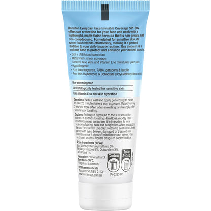 Hamilton Spf 50+ Everyday Face Matte Finish Sunscreen 75g