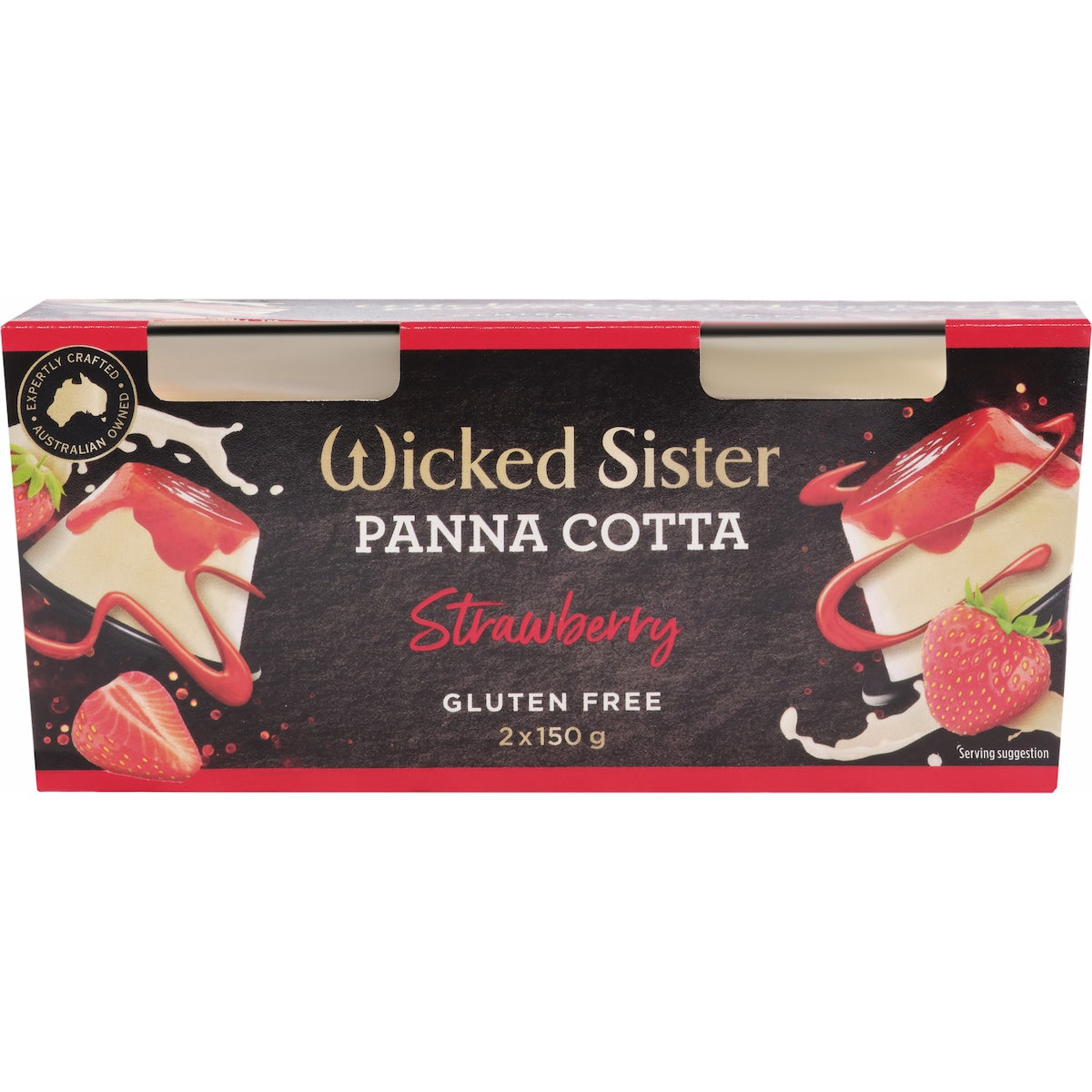 Wicked Sister Strawberry Panna Cotta 150g X2 Pack