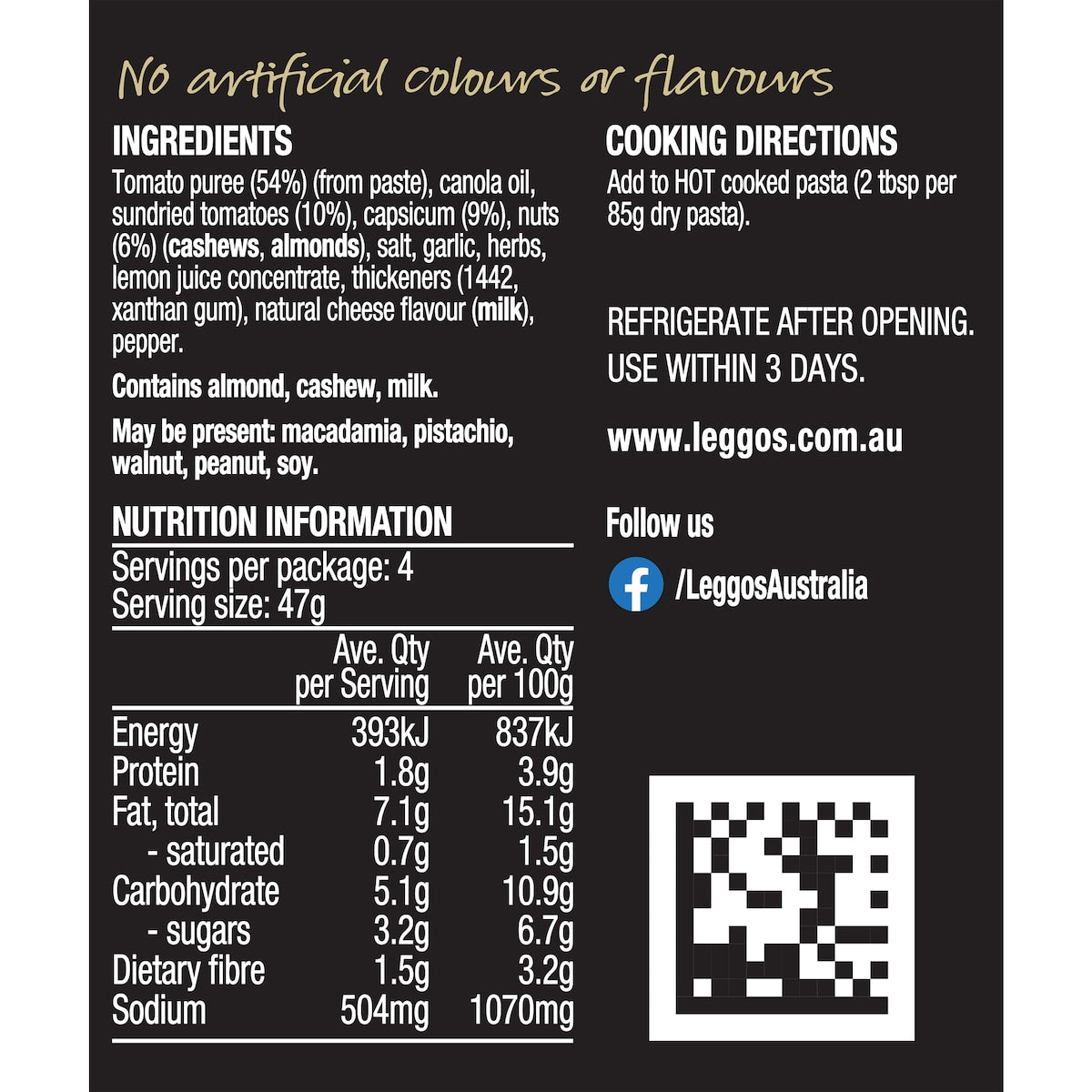 Leggos Sundried Tomato Red Pesto 190g