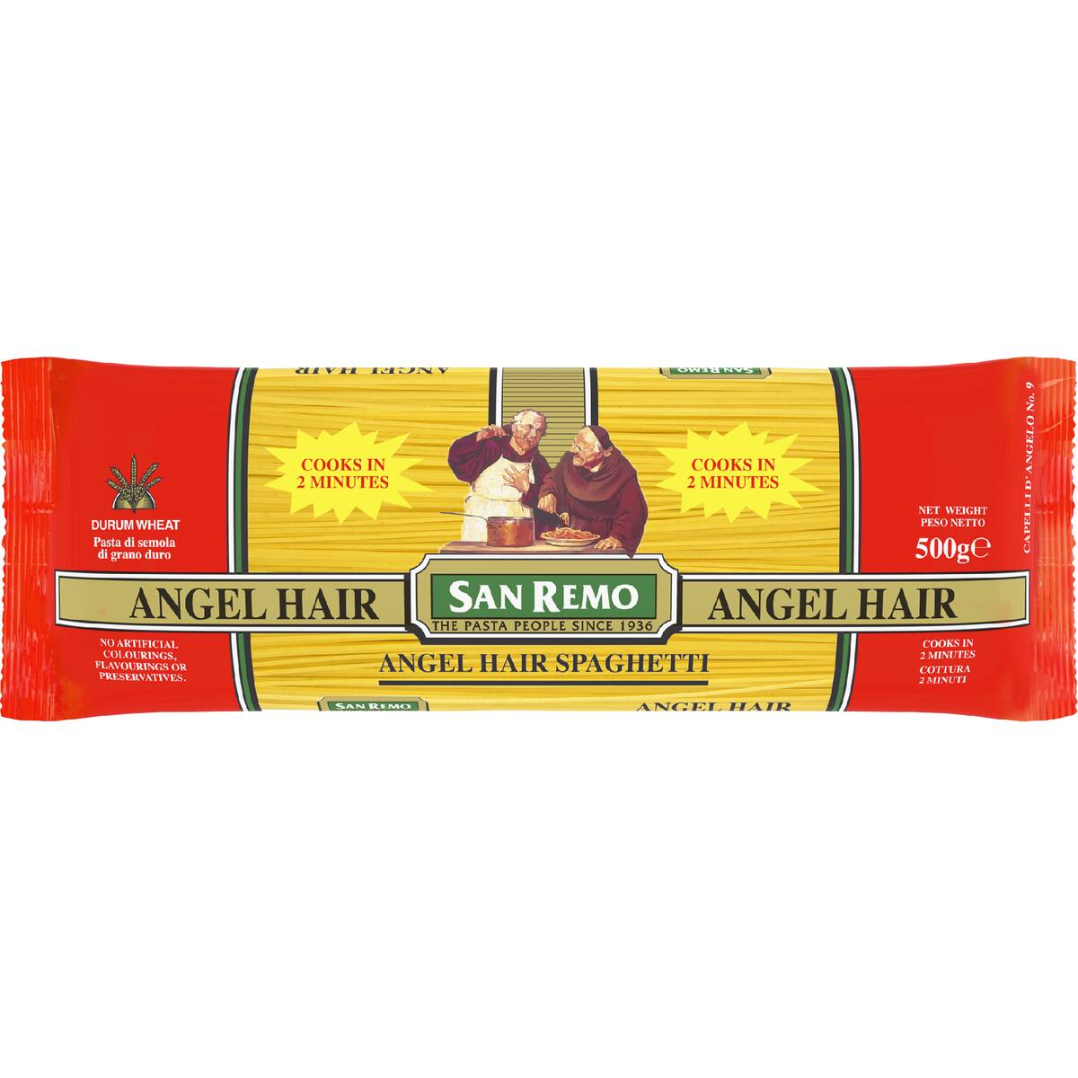 San Remo Spaghetti Angel Hair Pasta No 9 500g