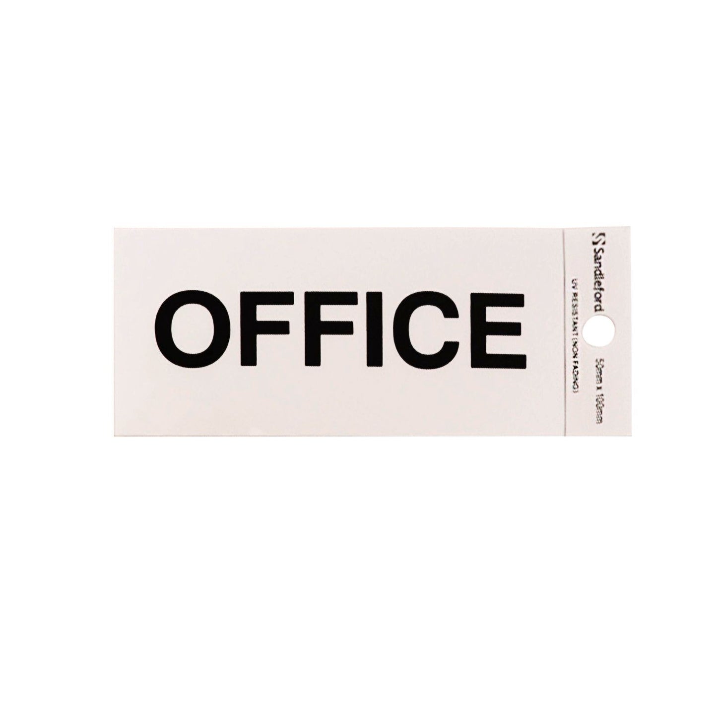 Sandleford Office Silver Self Adhesive Sign - 100 x 50mm