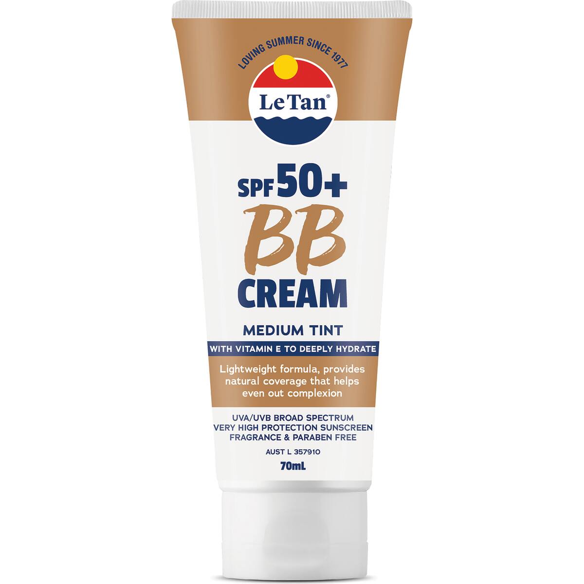 Le Tan Bb Tinted Cream Medium Spf 50+ 70ml