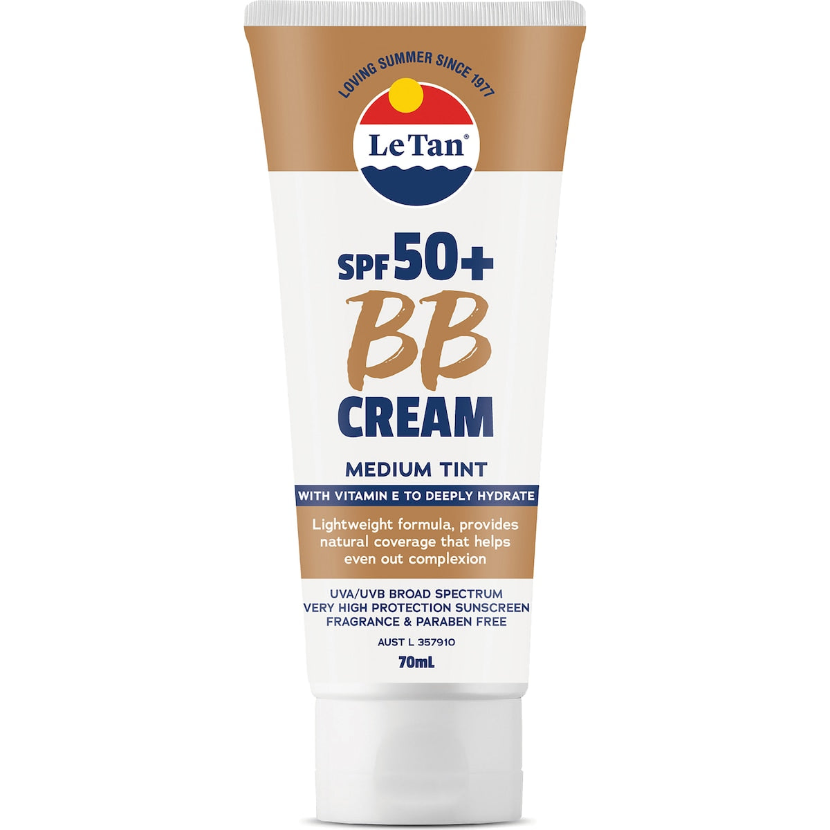 Le Tan Bb Tinted Cream Medium Spf 50+ 70ml