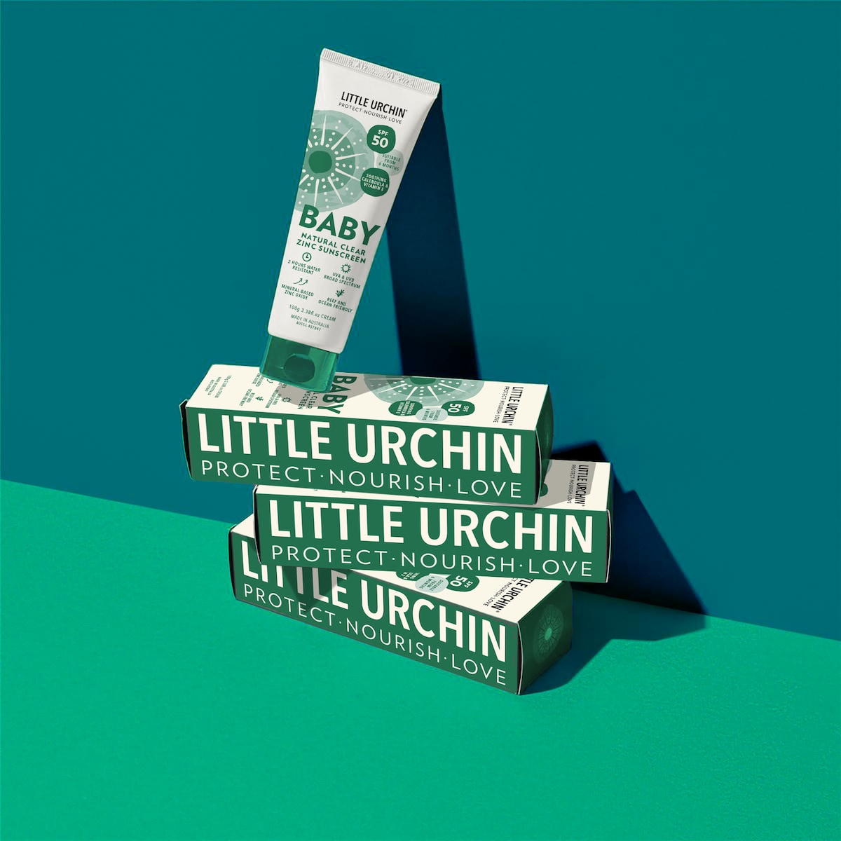 Little Urchin Spf 50 Baby Natural Clear Zinc Sunscreen 100g