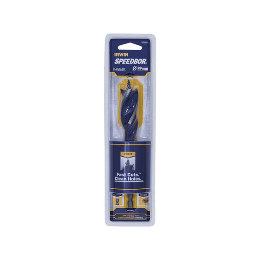Irwin Speedbor Max Auger Bit - 22mm - Steel - Tri-Flute Design