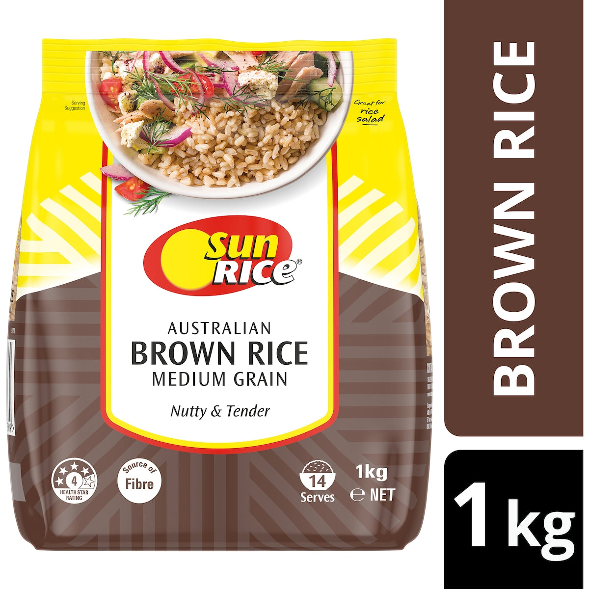Sunrice Australian Brown Rice Medium Grain 1kg