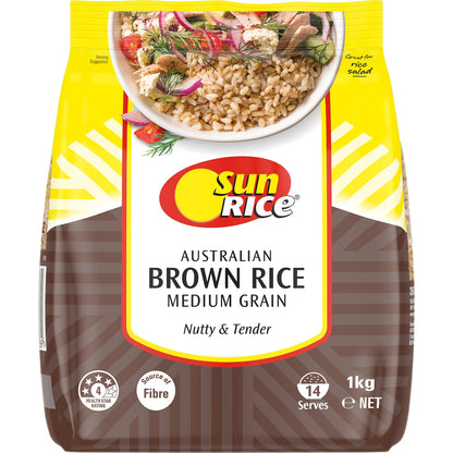 Sunrice Brown Rice Calrose Medium Grain 1kg