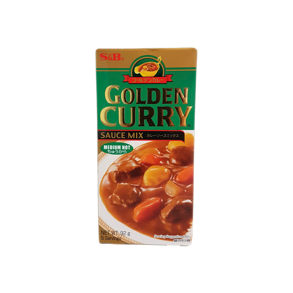 S & B Golden Curry Medium Hot Sauce Mix - 92g