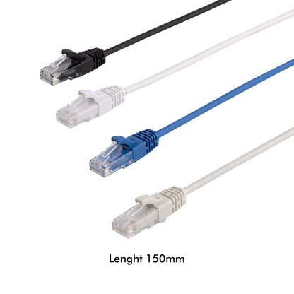 Antsig Ultra Thin Cat6A RJ45 Ethernet Cable - 15cm - 12 Pack
