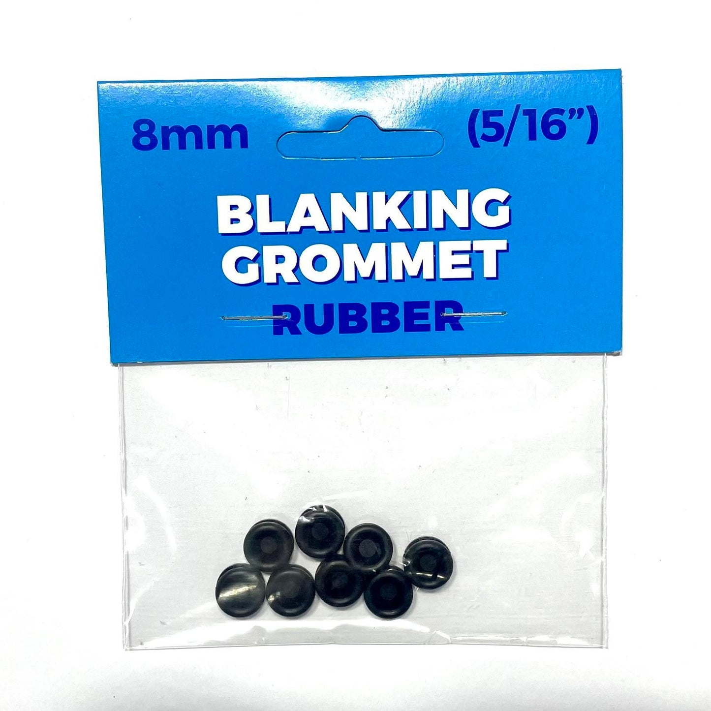 Premier Blue Rubber Blanking Grommet - 8mm - Black