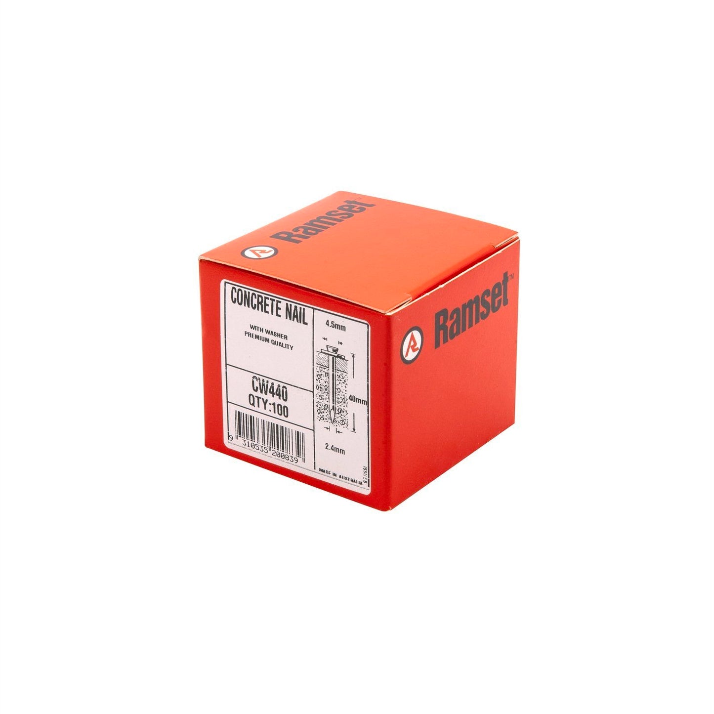 Ramset Concrete Nail - 2.4 x 40mm - 100 Pack