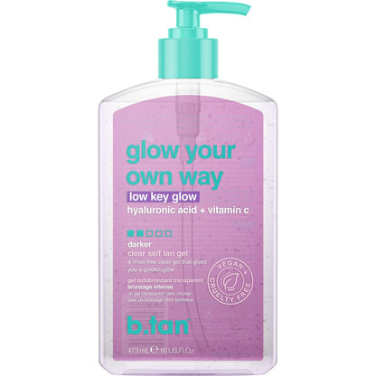 B.tan Glow Your Own Way Clear Self Tan Gel Darker 473ml