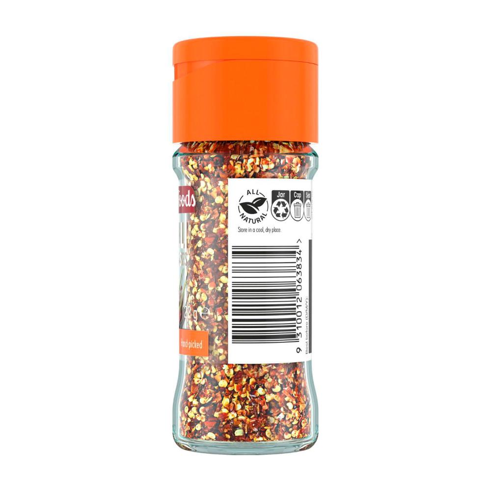Masterfoods Herbs And Spices Chilli Flakes Jar - 22g