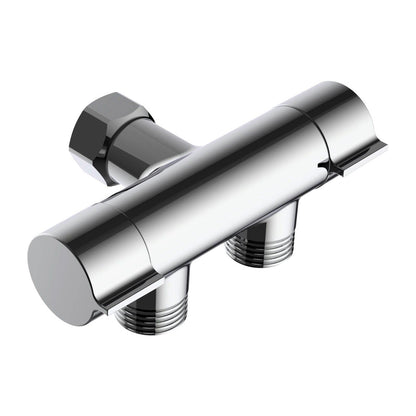 Enduraseal Chrome Double Outlet Cistern Cock - 15mm