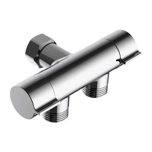 Enduraseal Chrome Double Outlet Cistern Cock - 15mm