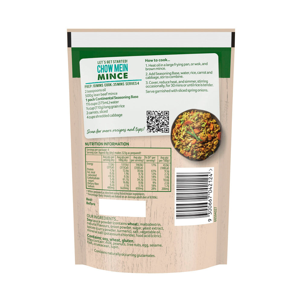 Continental Chow Mein Mince Recipe Base Serves 4 - 30g