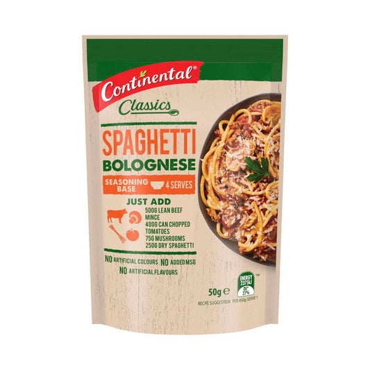Continental Spaghetti Bolognaise Recipe Base Serves 4 - 50g