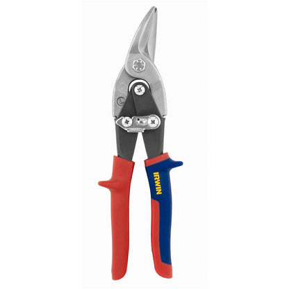 Irwin Aviation Snips - Left Straight Cut - Chrome Molybdenum - Non-Slip Grips