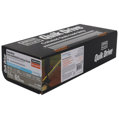 Simpson Strong Tie Quik Drive Decking Screw - 12g x 50mm - SS316 - 500 Pack