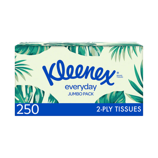 Kleenex 2 Ply Jumbo Facial Tissues White - 250 pack