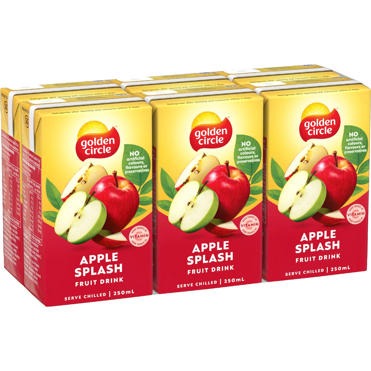 Golden Circle Apple Splash Poppers 250ml X 6 Pack