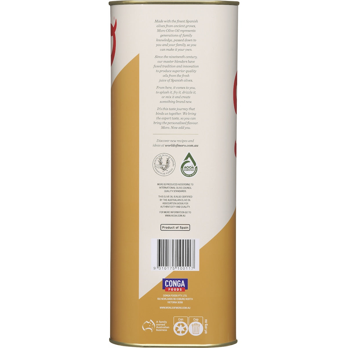 Moro Tradicional Mild Taste Olive Oil 4l