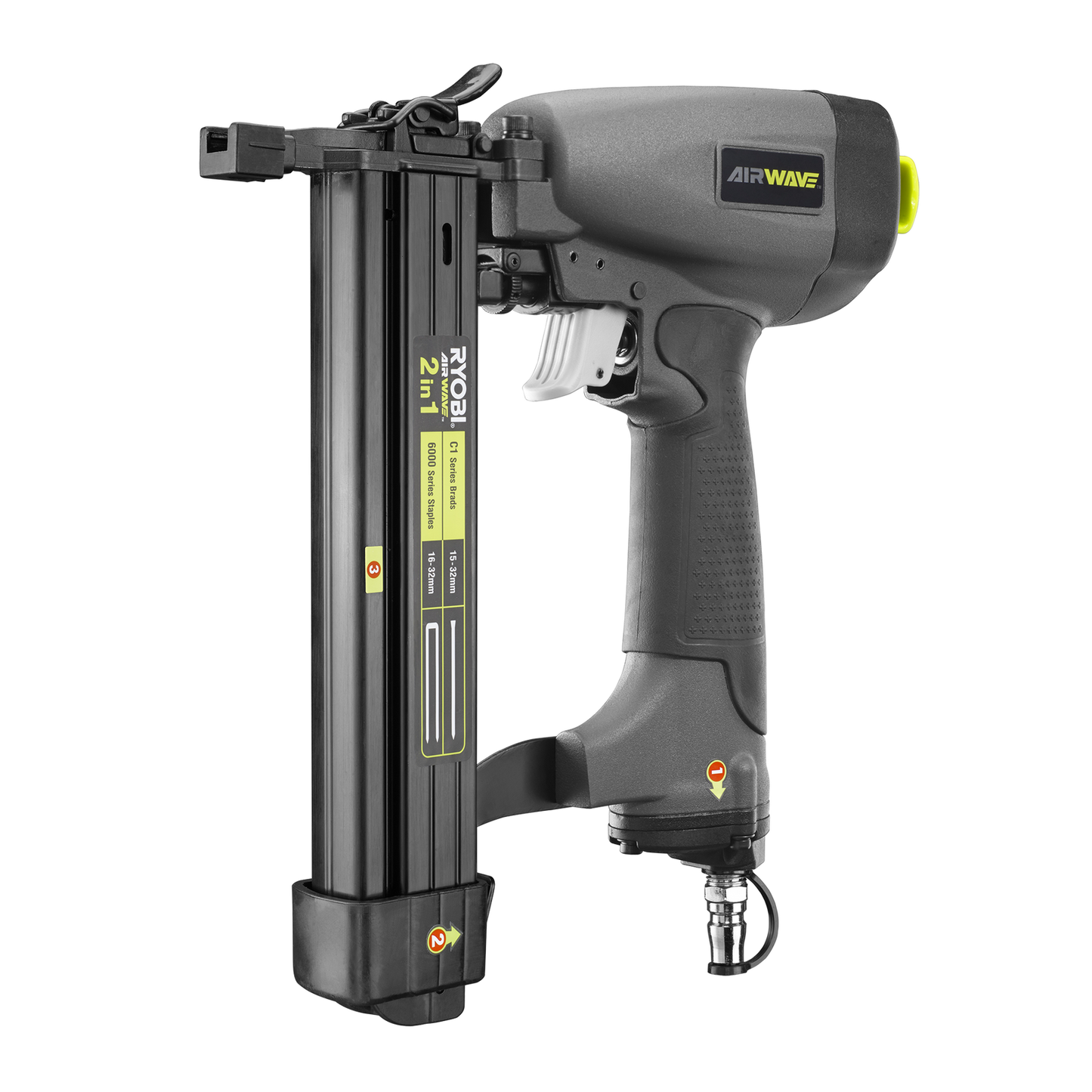Ryobi Airwave 2 in 1 C1 Brad Nailer Stapler - 18-Gauge