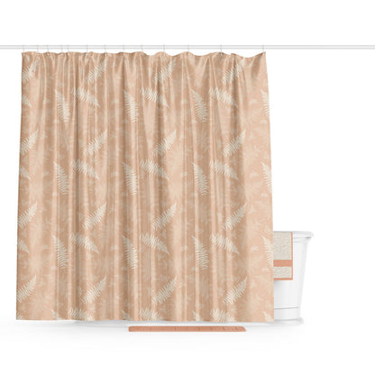 Barelli Long Drop Shower Curtain - 210 x 180cm - Ferns Amberlight