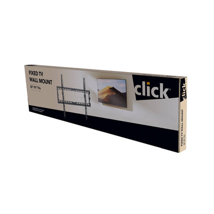 Click Fixed TV Wall Mount - 32"-70" - 45kg - Black