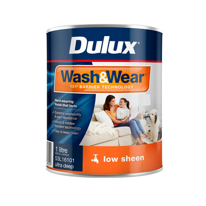 Dulux Interior Paint Wash Wear Low Sheen - 1L - Ultra Deep