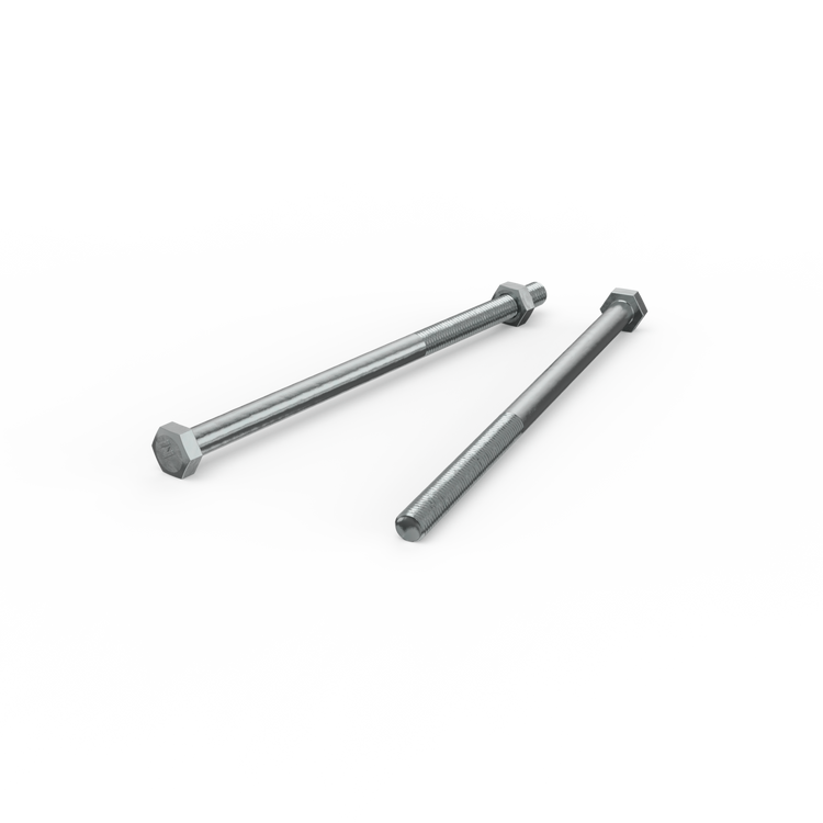 Zenith M10 x 200mm Zinc Plated Hex Head Bolts and Nuts Each